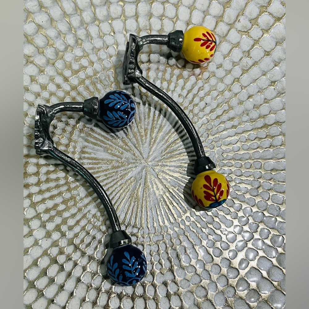 Painted Porcelain Wall Hooks - Picture 4 of 4